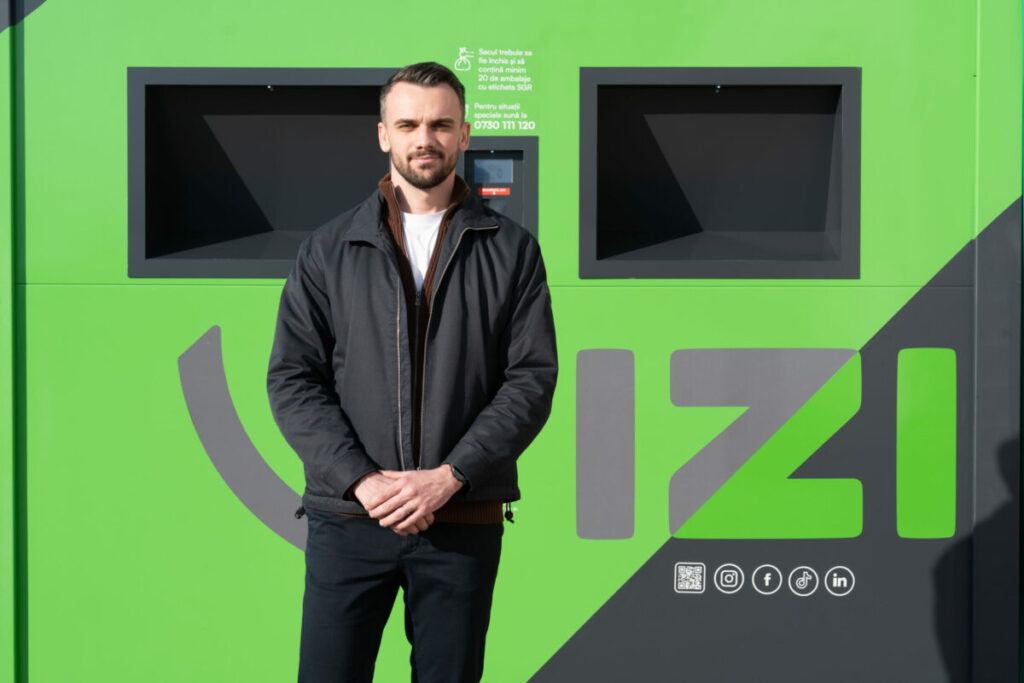 Ieșeanul care a brevetat colectarea PET-urilor cu sacul extinde RVM-urile IZI în șase orașe: planul pentru România