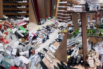 Magazin distrus la inaugurare de clienții care s-au bătut pe oferte. Numeroase produse au fost furate