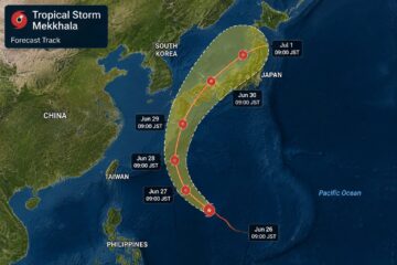 Două furtuni tropicale lovesc Japonia / Un mort, răniți și inundații după ploile torențiale