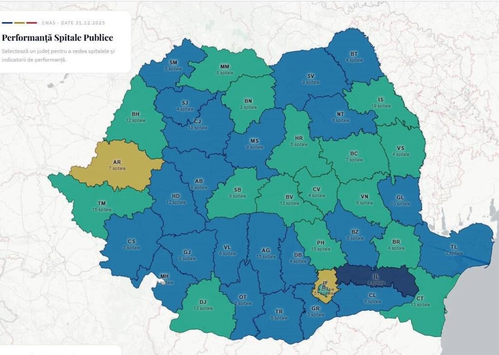 Aplicația CNAS care arată cum funcționează spitalele din România. „Pentru prima dată, avem o imagine clară”