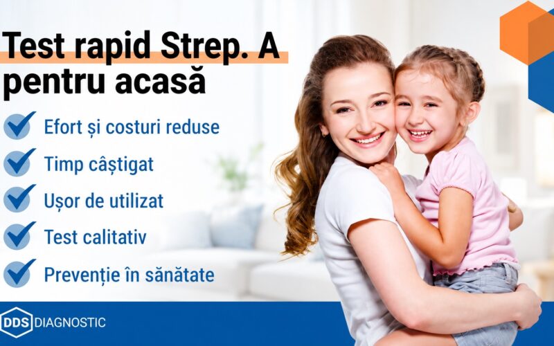 Testarea pentru Strep A devine disponibilă și la domiciliu prin noul autotest DDS Diagnostic